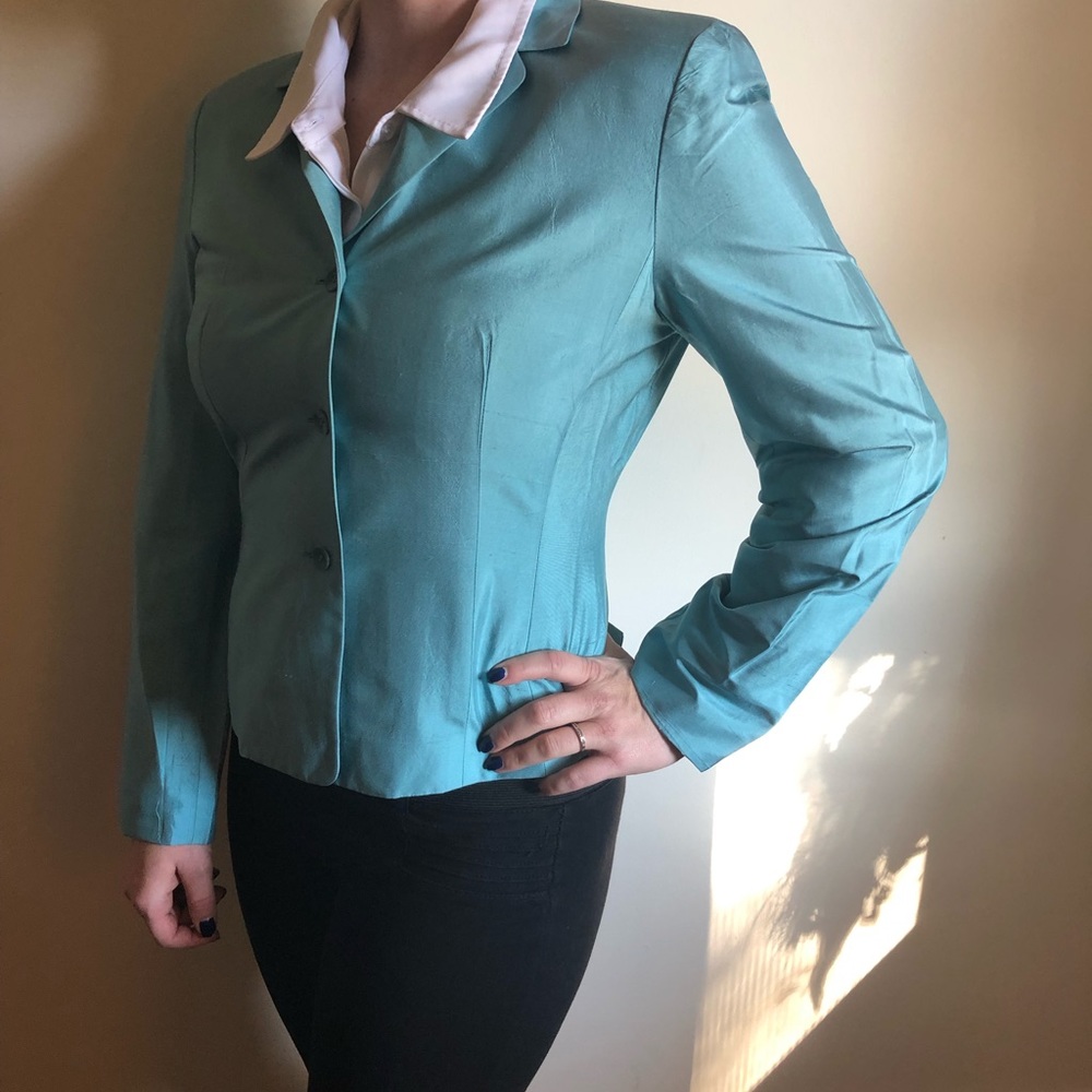 Baby blue Ann Taylor blazer